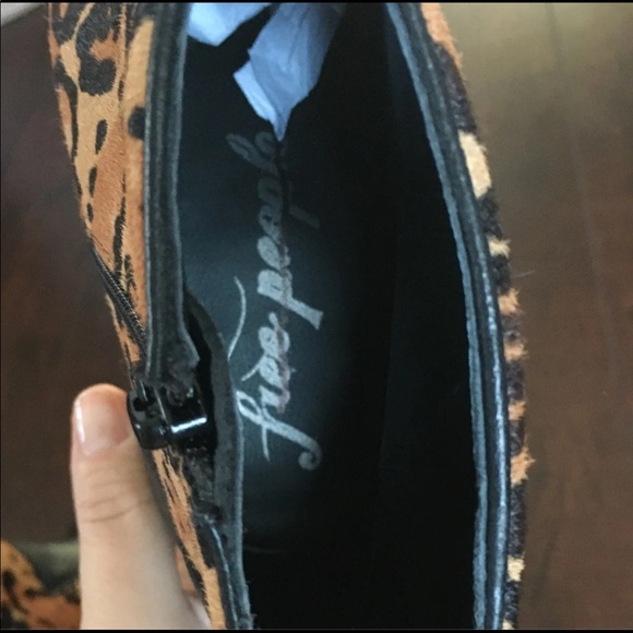 NWOT Free People Kaydence Leopard Boots - Picture 11 of 16